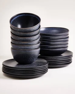 New Turmalina - Tableware set black 24 pieces Geschirrset Für 6 Personen